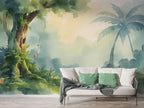 Jungle Watercolor Wall Mural