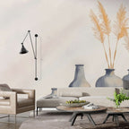 Elegant Pampas Grass Wall Mural - Modern Bedroom Decor