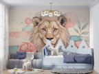 Wallpaper Majestic Lion Watercolor Wall Mural