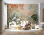 Golden Desert Sunset Wall Mural - Exotic Home Decor