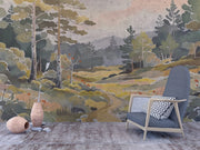 Serene Forest Landscape Wall Mural - Nature Inspired Home Decor - Wallmotif.com