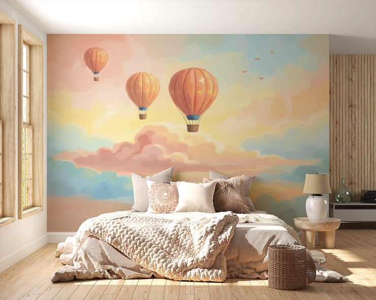 Hot Air Balloon Wall Mural for Nursery and Kids Rooms - Wallmotif.com