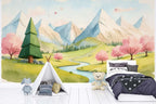 Kids Bedroom Mural Enchanted Valley