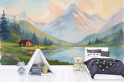 Kids Bedroom Mural Mountain Escape - Wallmotif.com