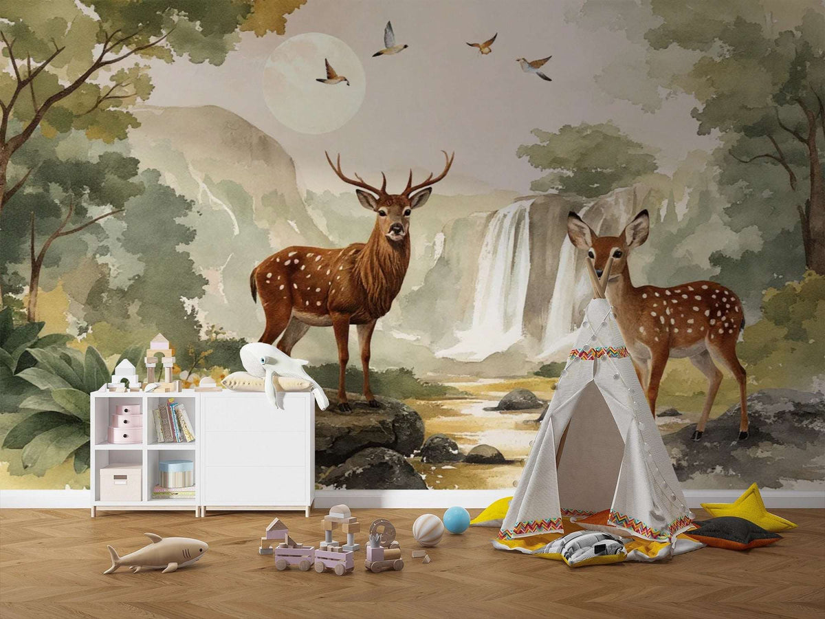 Enchanted Wallpaper Forest Deer Wall Mural