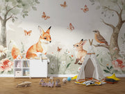 Enchanted Forest Animals Wall Mural for Kids Room - Wallmotif.com