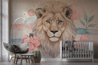 Wallpaper Majestic Lion Watercolor Wall Mural