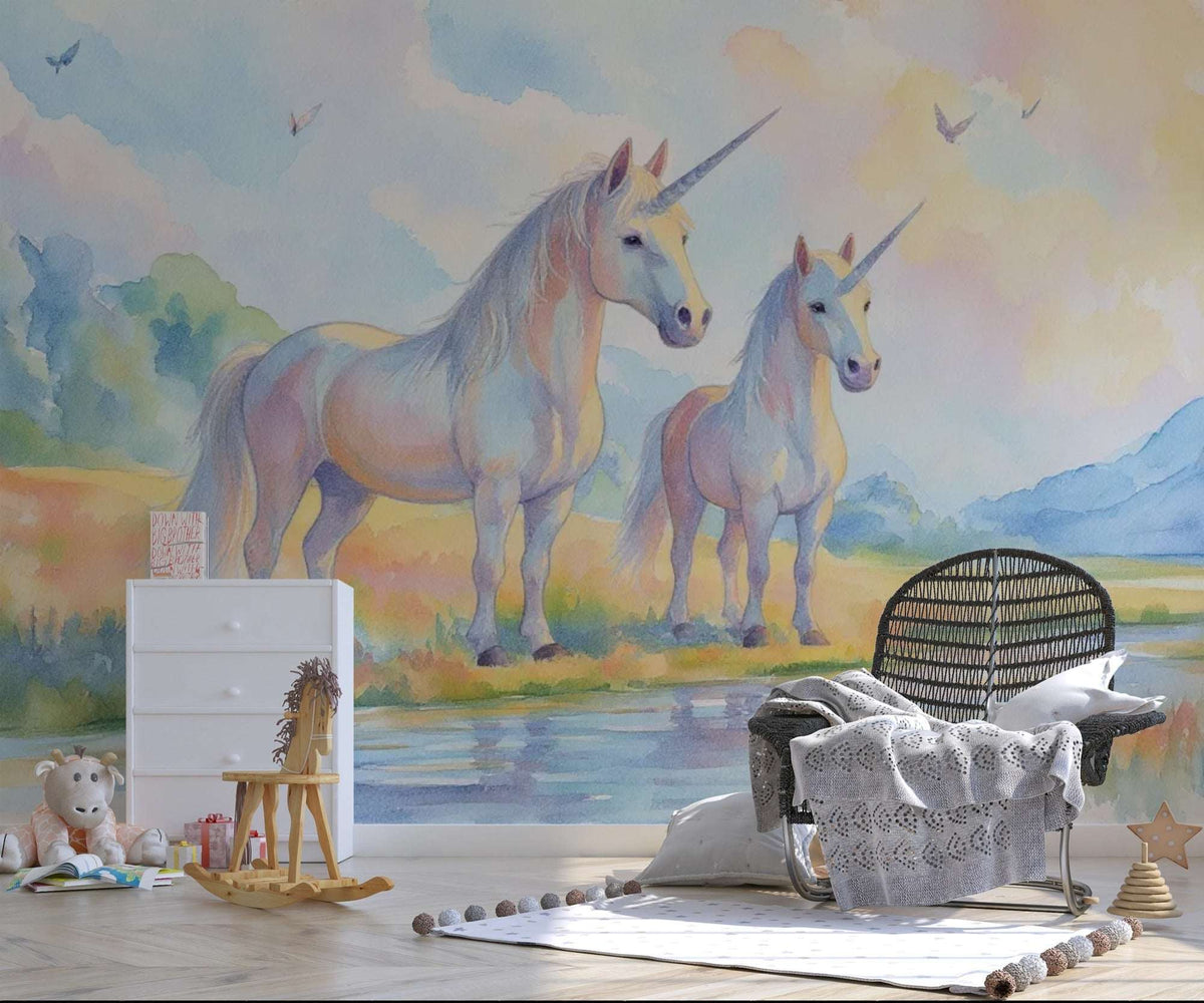Magical Unicorns Wall Mural for Kids Room