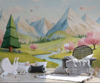 Kids Bedroom Mural Enchanted Valley