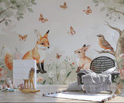 Enchanted Forest Animals Wall Mural for Kids Room - Wallmotif.com
