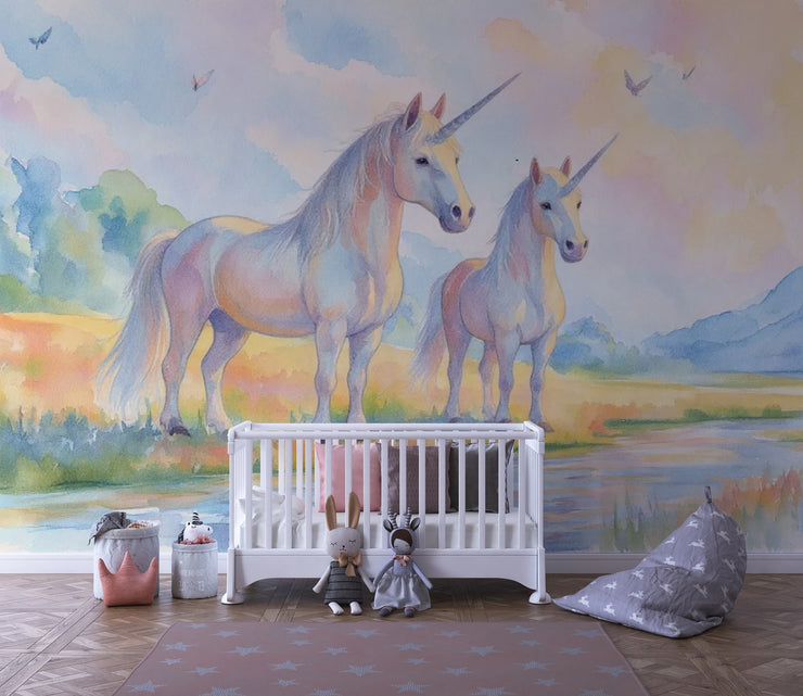 Magical Unicorns Wall Mural for Kids Room - Wallmotif.com