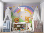 Teddy Bear Adventure Wall Mural - Peel and Stick Wallpaper for Nursery & Kids Room Decor