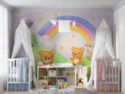 Teddy Bear Adventure Wall Mural - Peel and Stick Wallpaper for Nursery & Kids Room Decor - Wallmotif.com