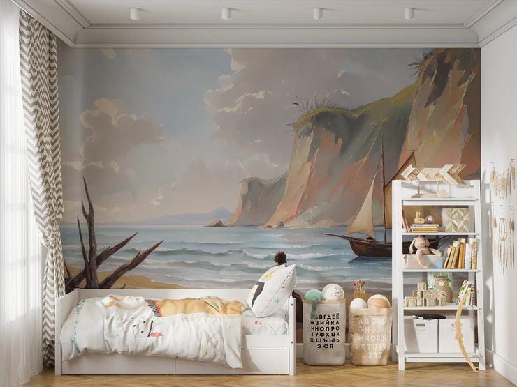 Kids Bedroom Mural Coastal Dream - Wallmotif.com