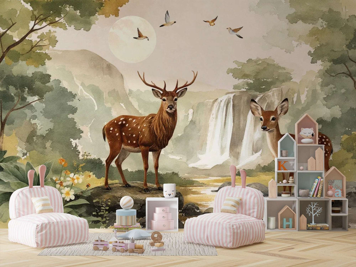 Enchanted Wallpaper Forest Deer Wall Mural