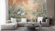 Golden Desert Sunset Wall Mural - Exotic Home Decor - Wallmotif.com