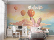 Hot Air Balloon Wall Mural for Nursery and Kids Rooms - Wallmotif.com