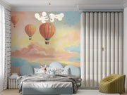 Hot Air Balloon Wall Mural for Nursery and Kids Rooms - Wallmotif.com