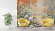 Golden Desert Sunset Wall Mural - Exotic Home Decor - Wallmotif.com